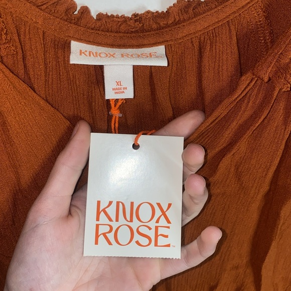 🪸NWT Women's Long Sleeve Lace Blouse - Knox Rose Honey Brown! - Picture 3 of 9